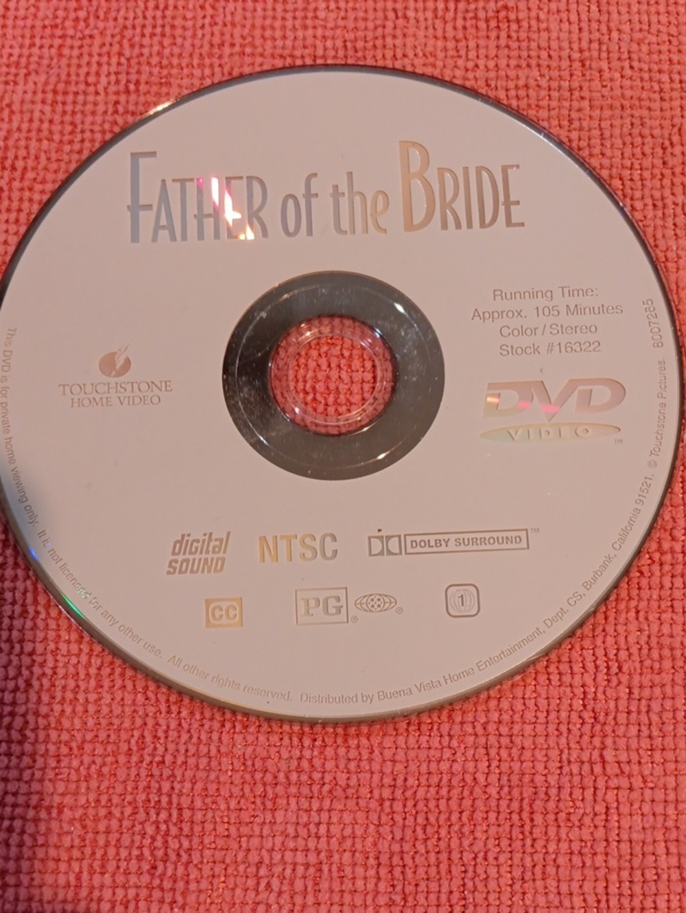 2/$12 Father of the Bride DVD *NO CASE*